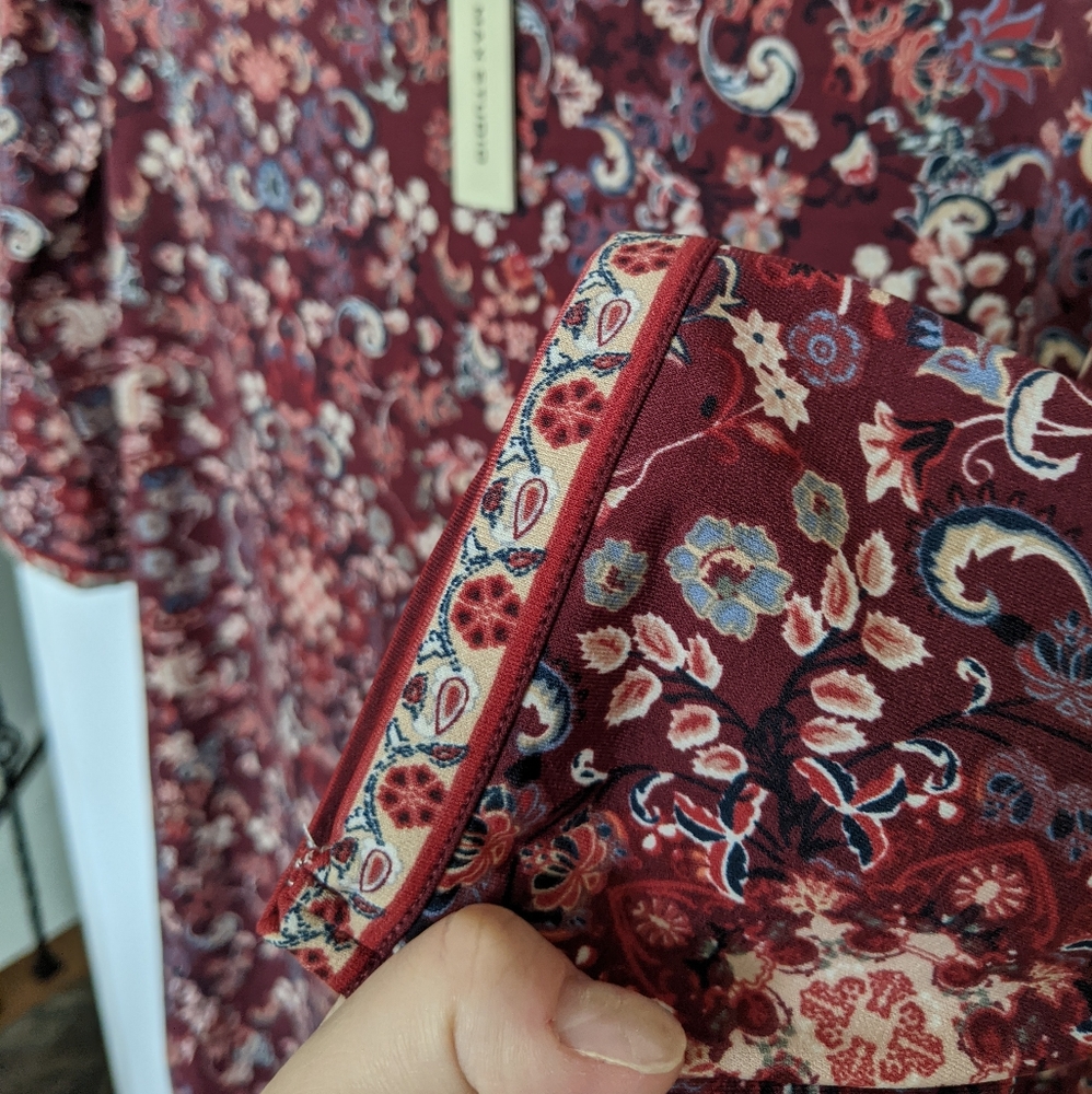 Max Studio Patterned 3/4 Length Sleeve Shift Dress - Picture 5 of 7